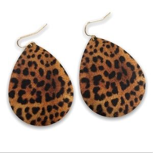 Metal Cheetah Print Earrings